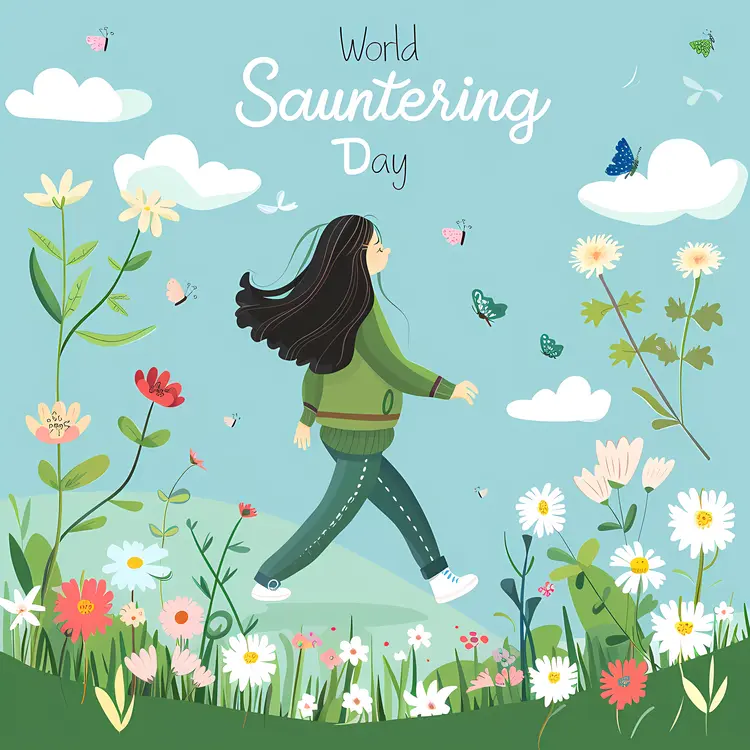 World Sauntering Day in the Meadow