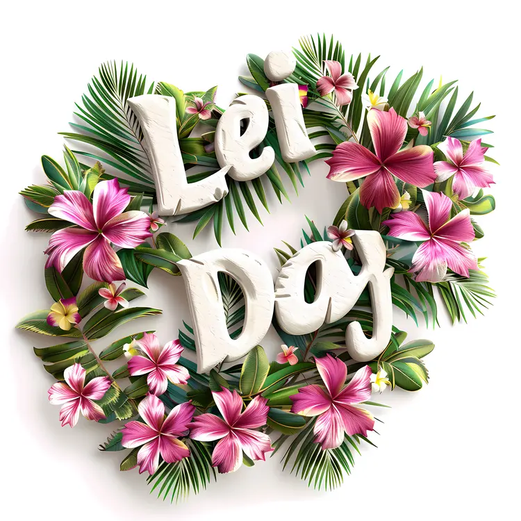 Lei Day with Pink Flowers