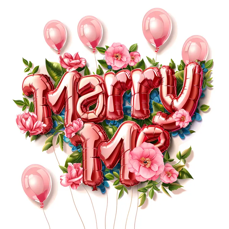 Marry Me Sign with Balloon Decorations