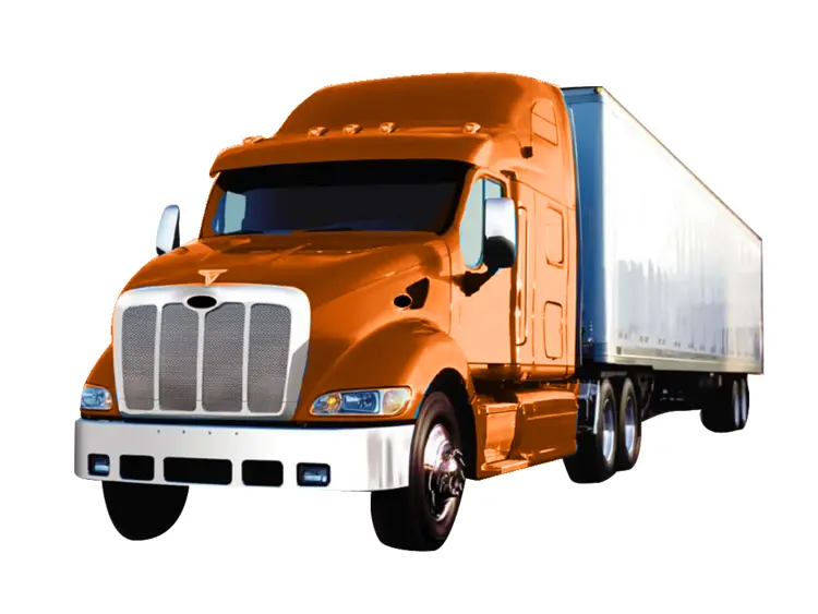 Orange Freight Truck for Logistics