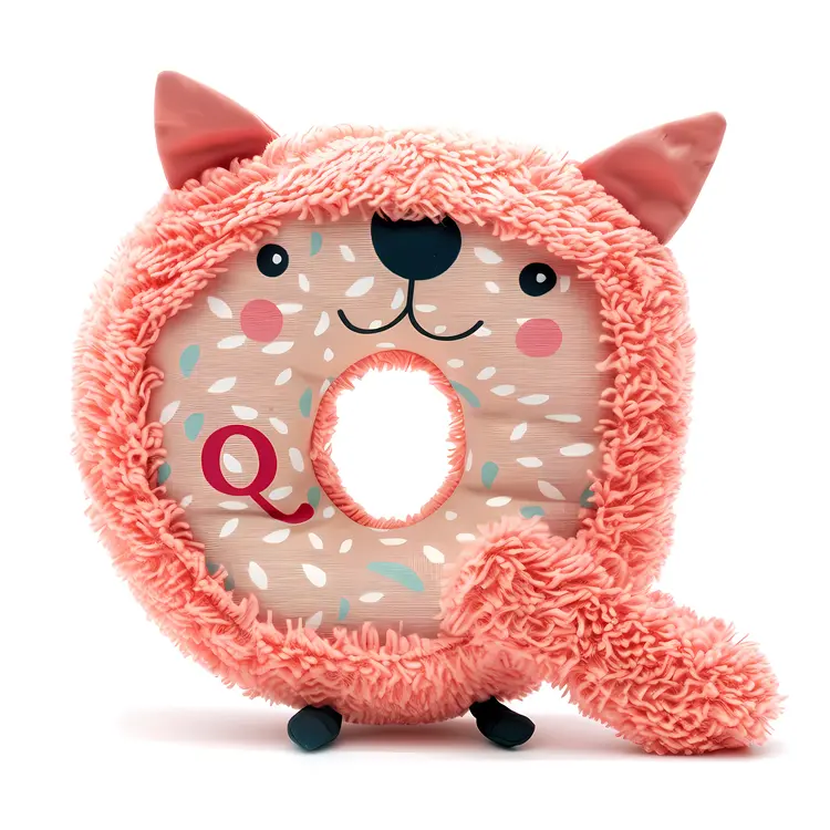Furry Letter Q with Cat Ears