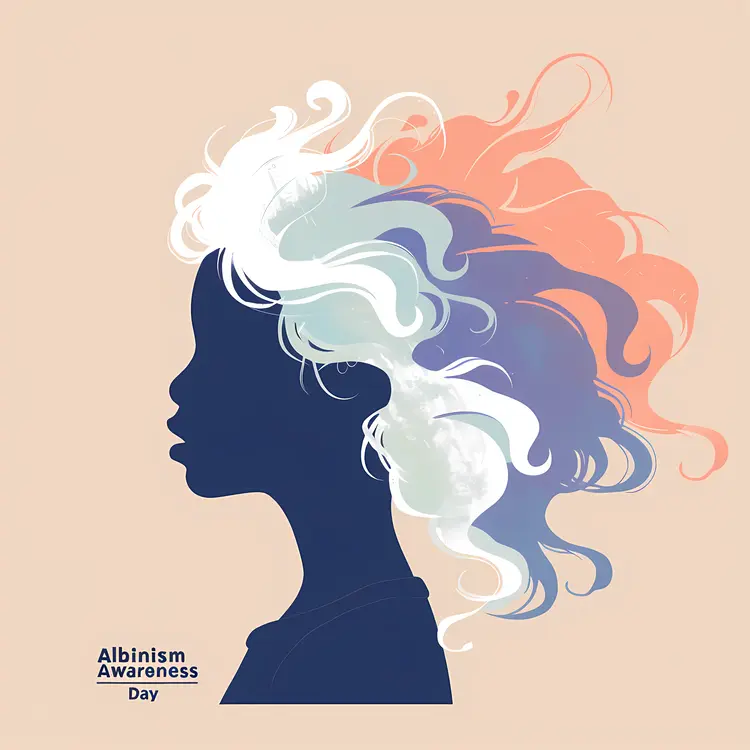 Albinism Awareness Day with Colorful Hair