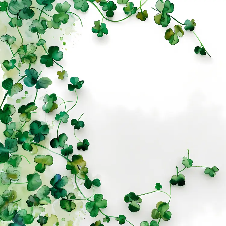 Green Clovers Border