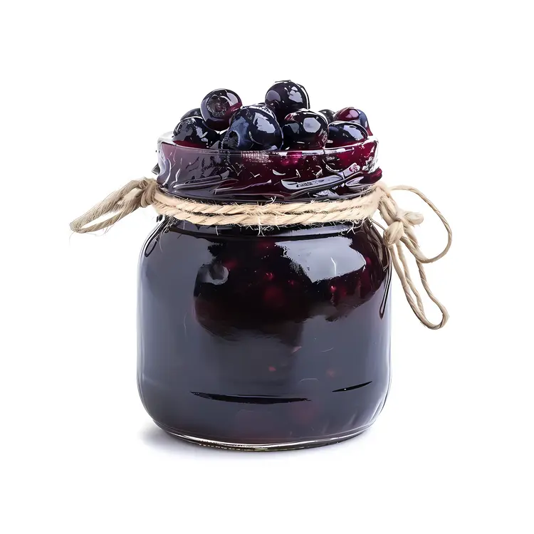 Blueberries in Jar with Juice