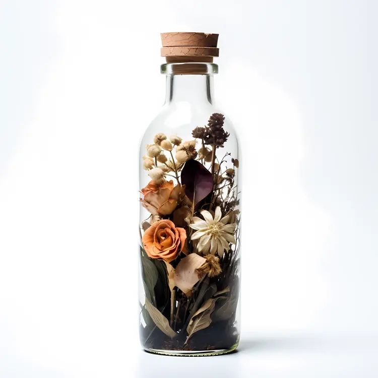 Dried Roses in a Jar Illustration