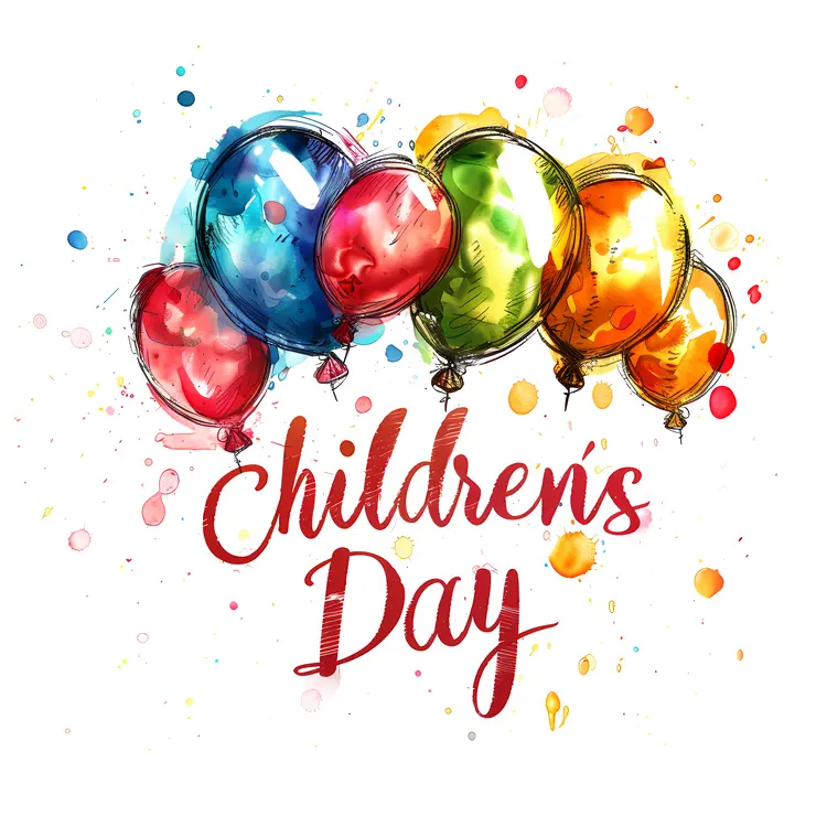 Colorful Balloons for Children's Day Celebration