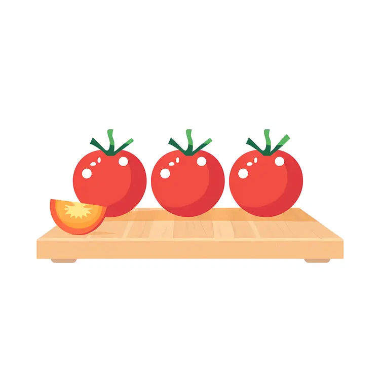 Tomatoes on Cutting Board