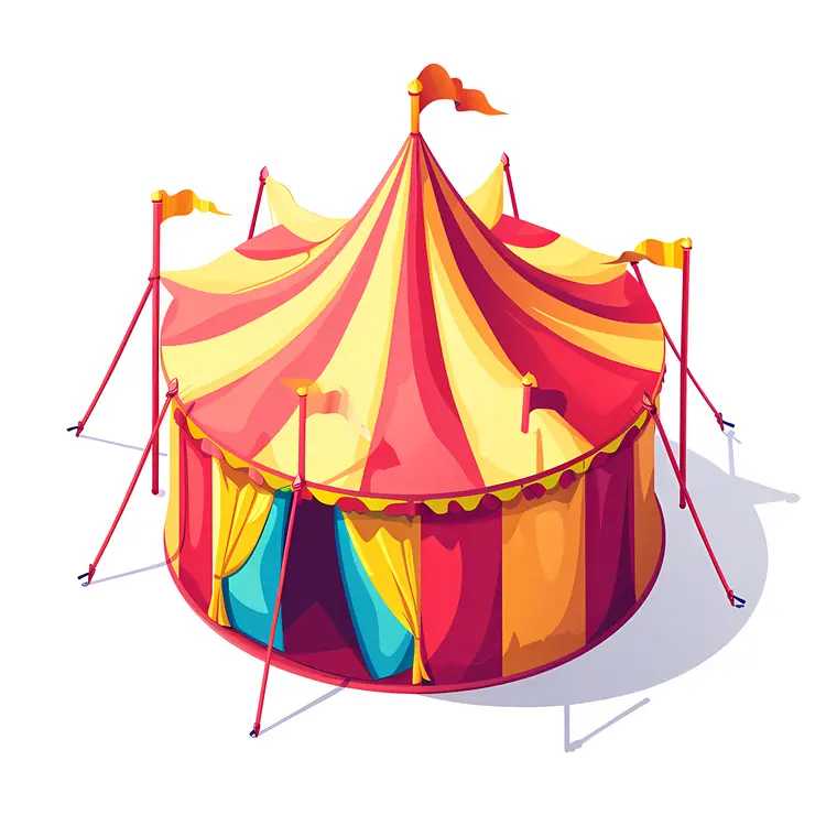 Colorful Striped Circus Tent