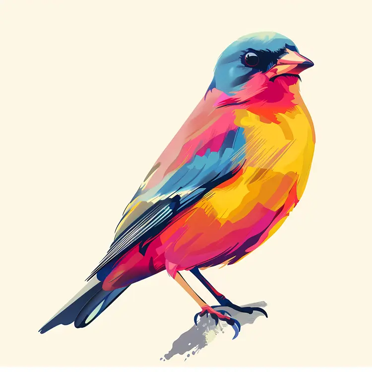 Vibrant Bird in Colorful Plumage