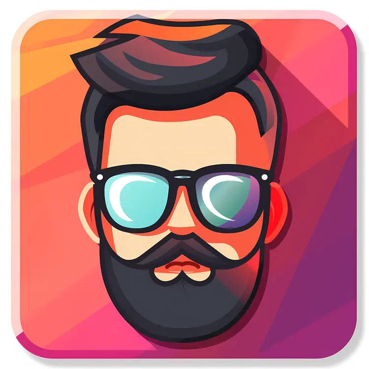 Stylish Bearded Man Avatar