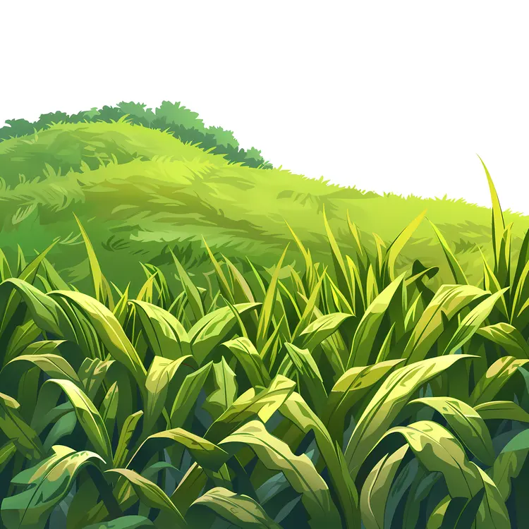 Beautiful Green Field with Hills