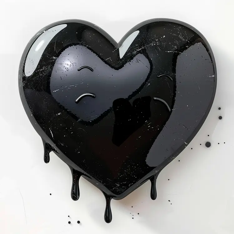 Dripping Black Heart