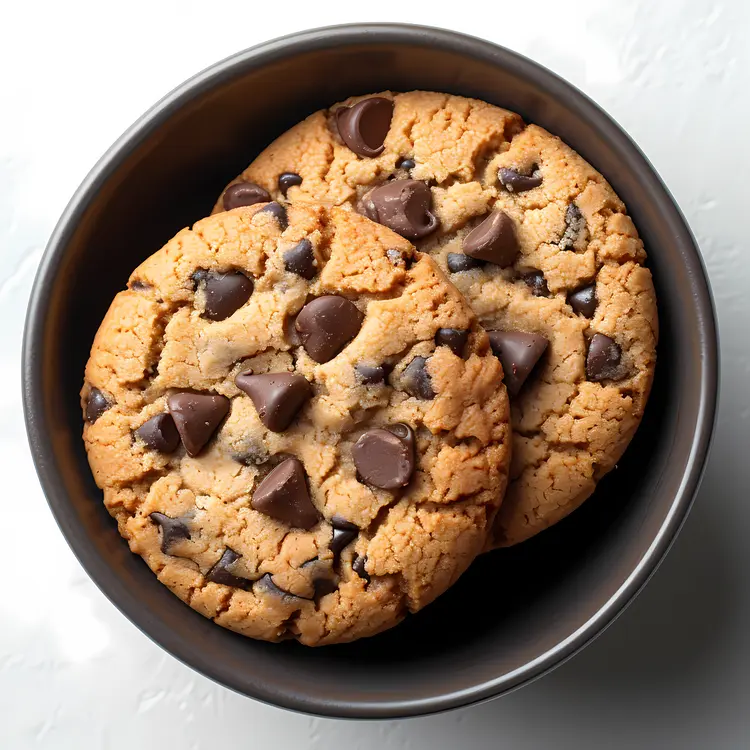 Chocolate Chip Cookies in a Bowl