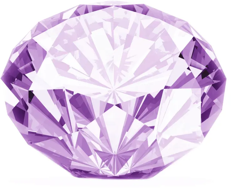 Shiny Faceted Light Purple Diamond
