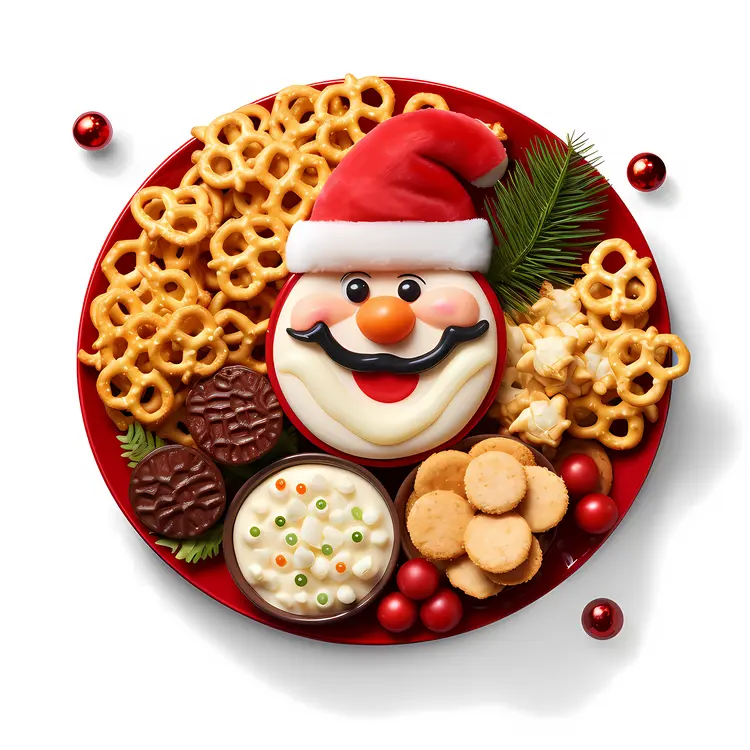 Santa-themed Christmas Snack Platter