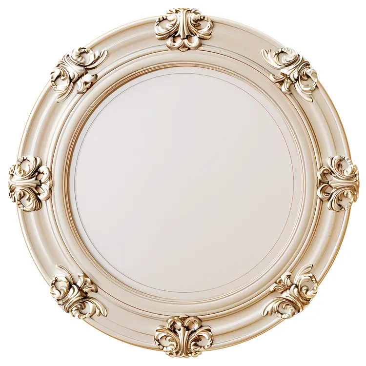 Gold Ornate Round Frame