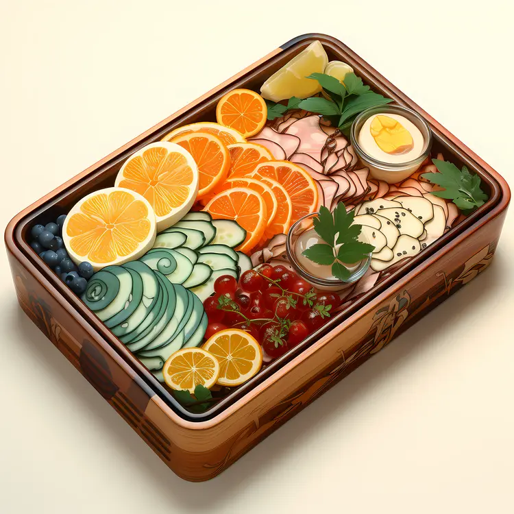 Colorful Bento Box with Fresh Ingredients