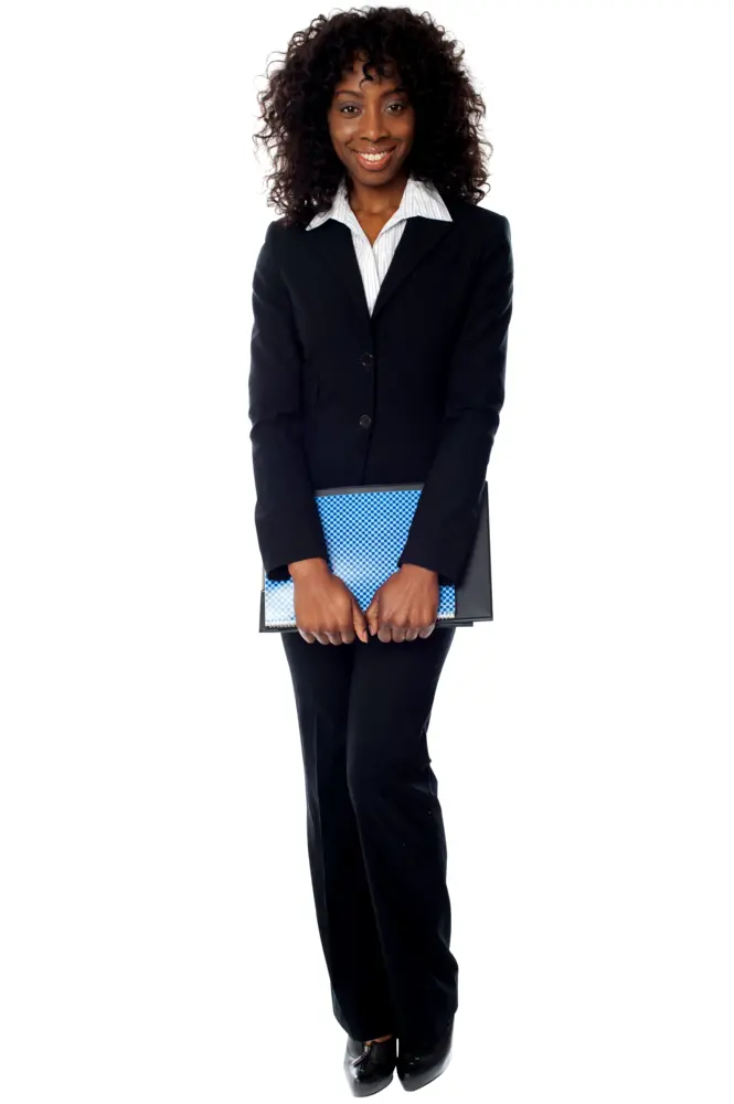 Professional Woman Holding Folder