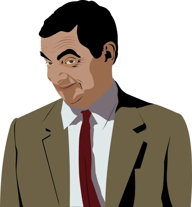 Smiling Man in Suit Cartoon Illustration