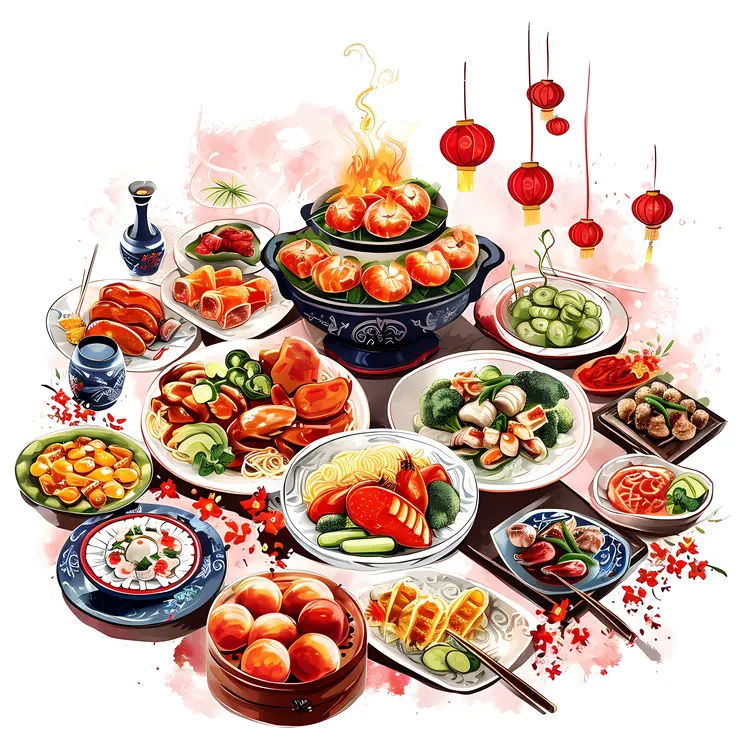 Chinese Feast with Hot Pot