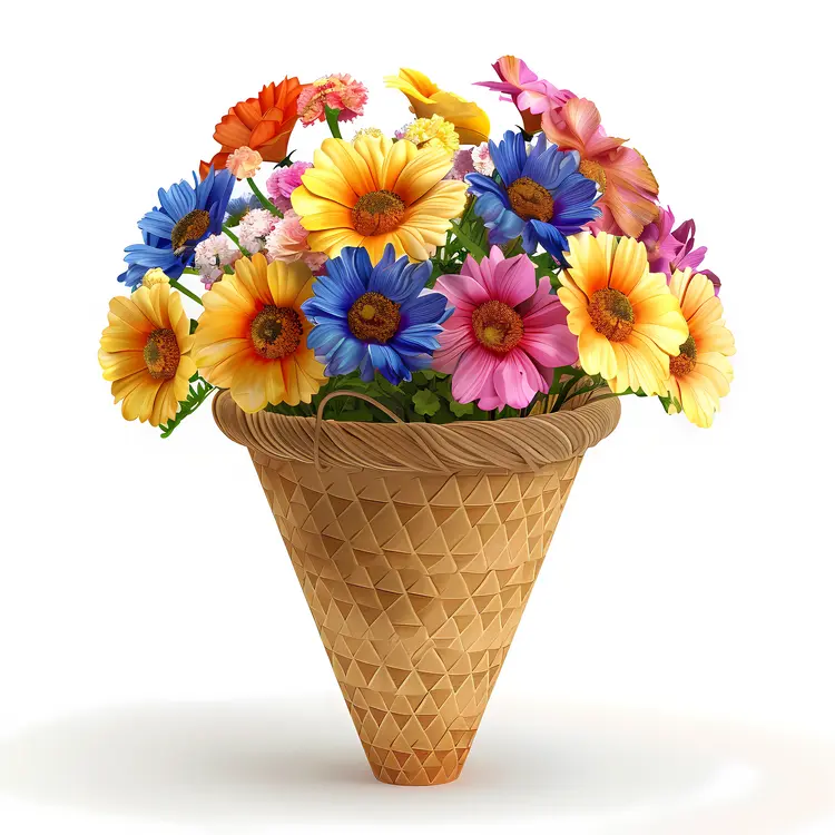 Colorful Floral Basket