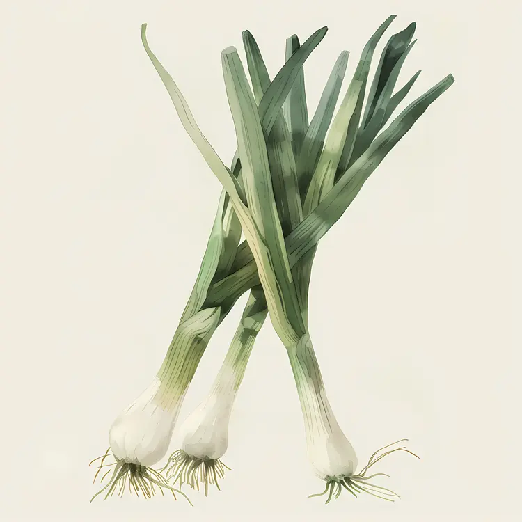 Green Onions Digital Art