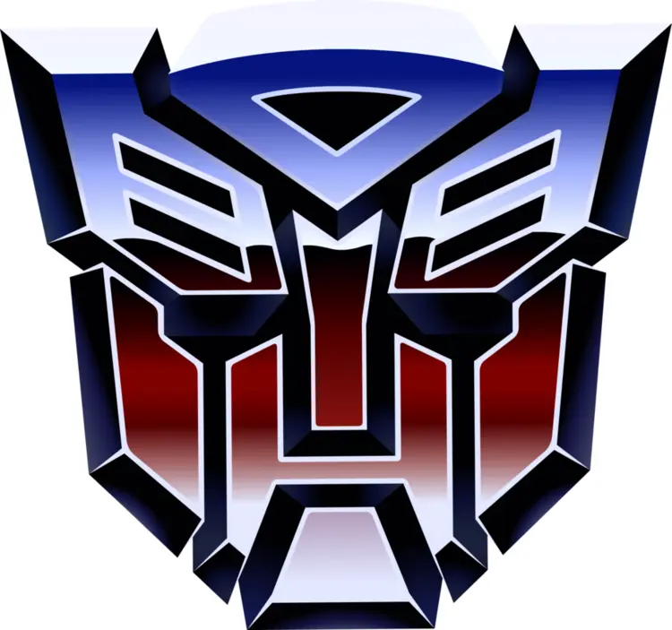Blue and Red Autobot Logo from Transformers