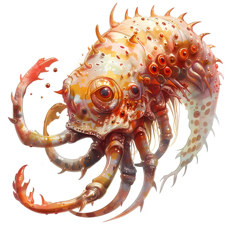 Colorful Shrimp Illustration