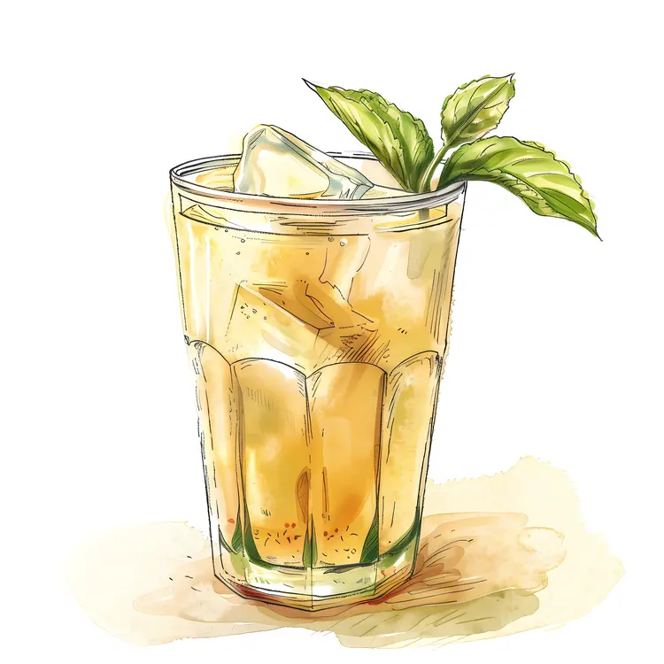 Refreshing Iced Drink with Mint
