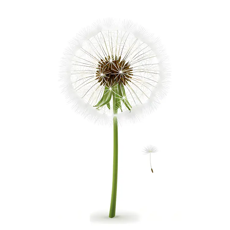 Dandelion with Single Seed