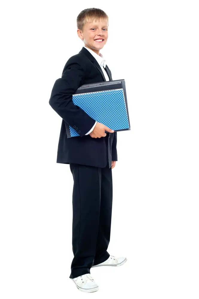 Boy with Blue Folder
