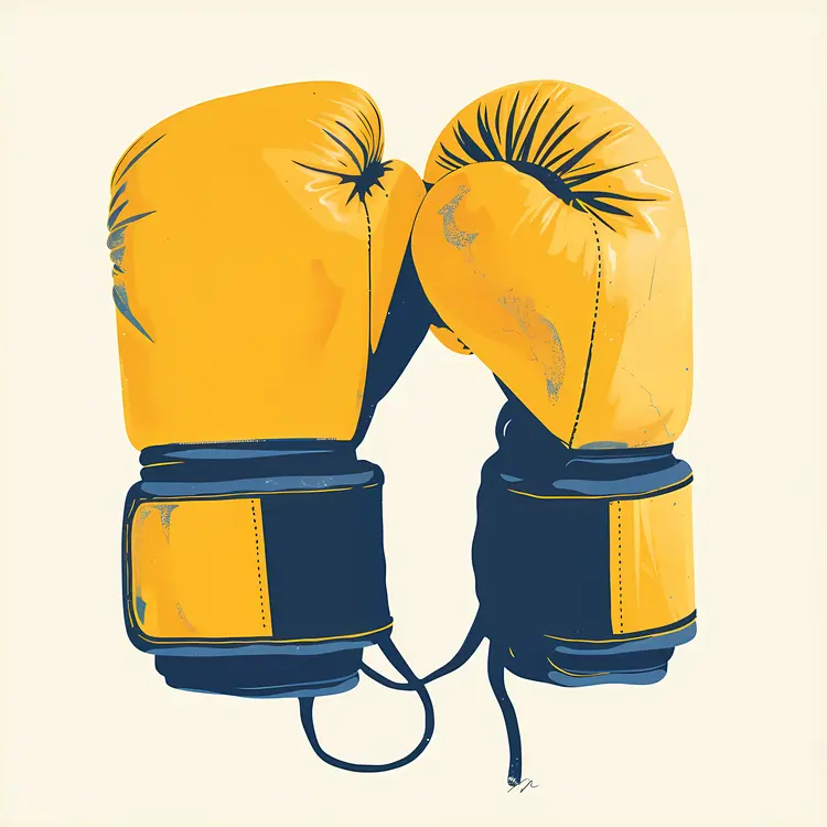 Yellow Boxing Gloves Illustration