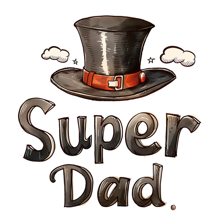 Super Dad Top Hat Plaque for Father's Day