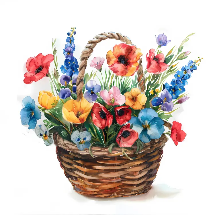 Vibrant Flower Basket