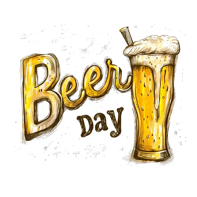 Beer Day Celebration with a Glass of Beer