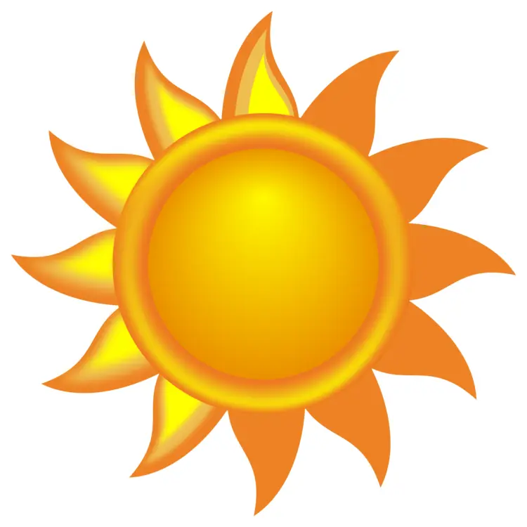 Bright Yellow Sun Illustration