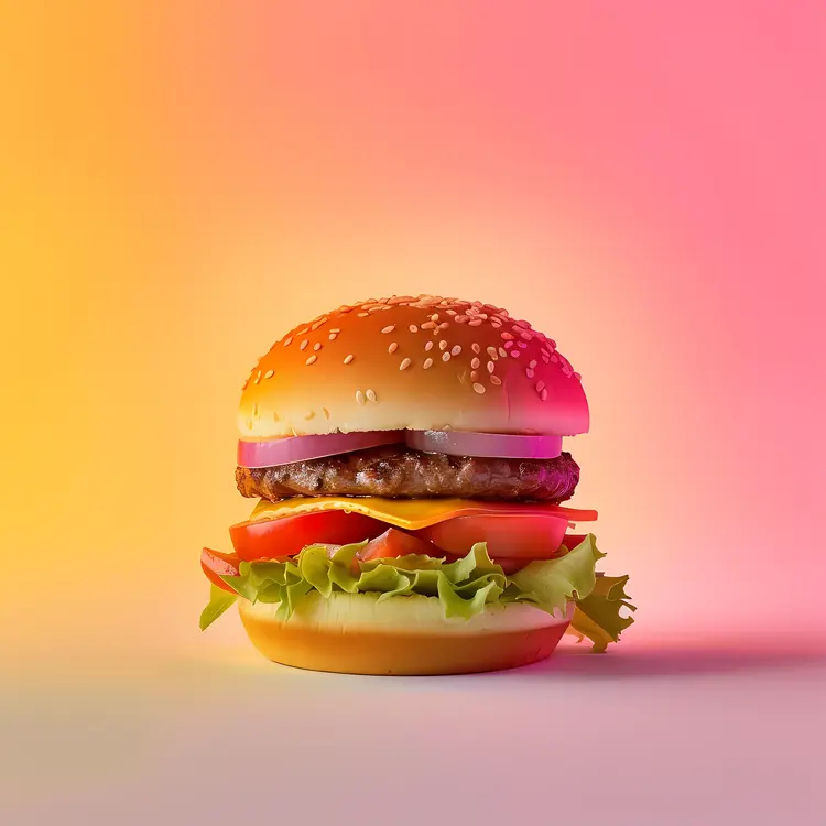 Delicious Cheeseburger with Fresh Ingredients