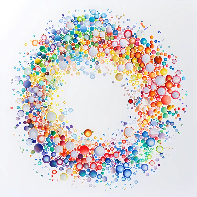 Vibrant Bubble Wreath