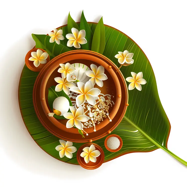 Flower Bowl on Leaf