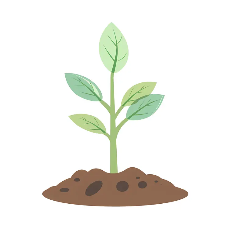 Green Plant Growing in Soil