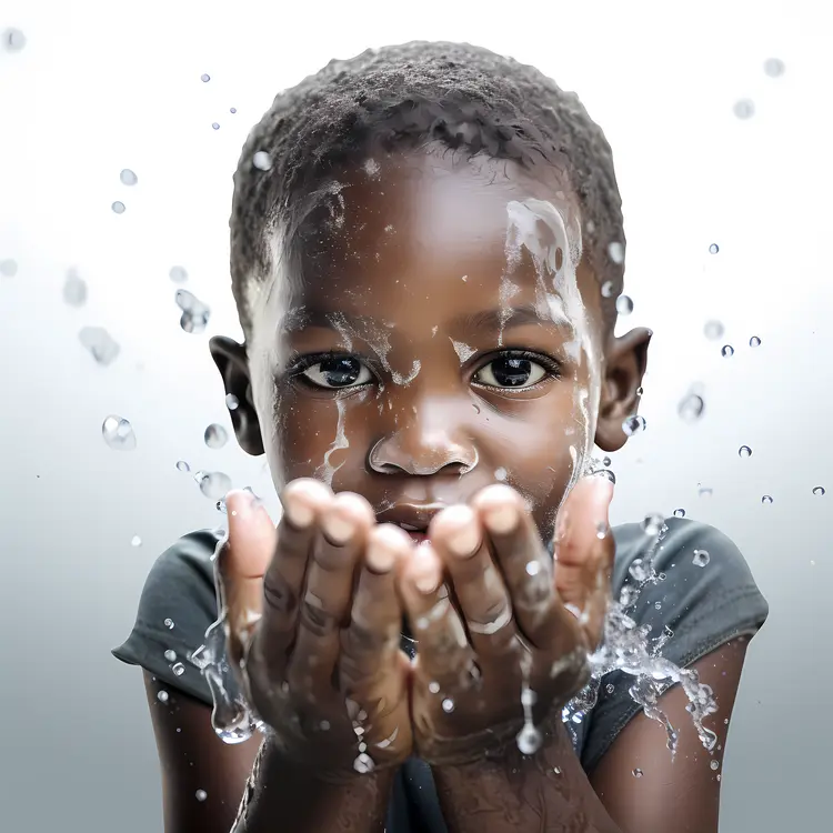 Child Playing with Water