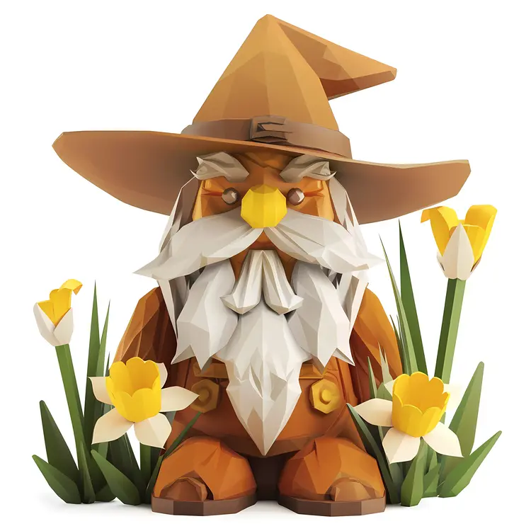Gnome with Daffodils