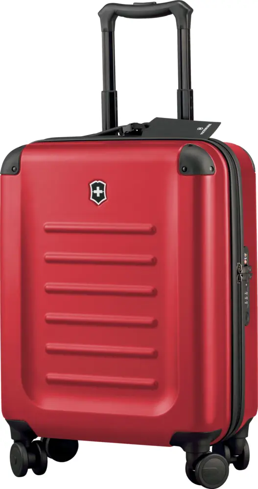 Red Suitcase with Wheels for Travel