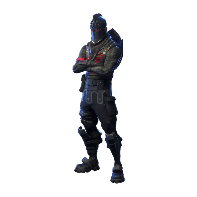 Dark Armored Character with Red Accents