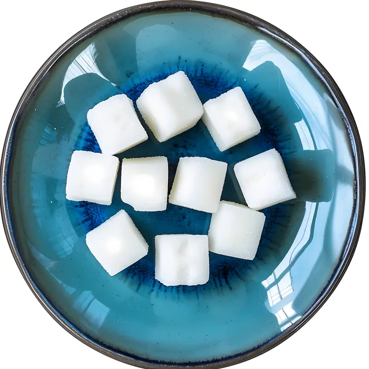 Blue Plate with Sugar Cubes