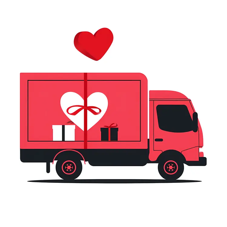 Gift Truck with Heart