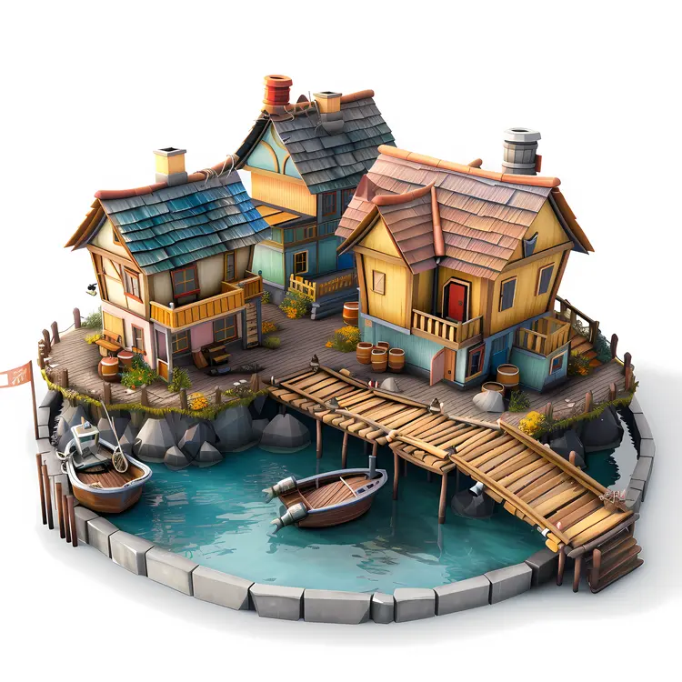 Small cute doodle house