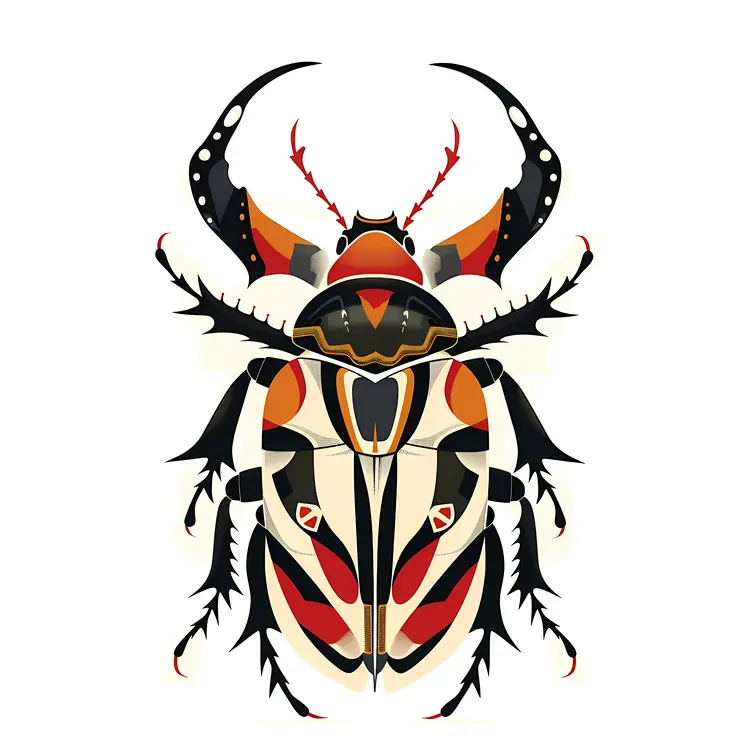 Colorful Beetle with Intricate Patterns