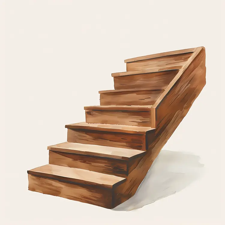 Wooden Stairs Illustration