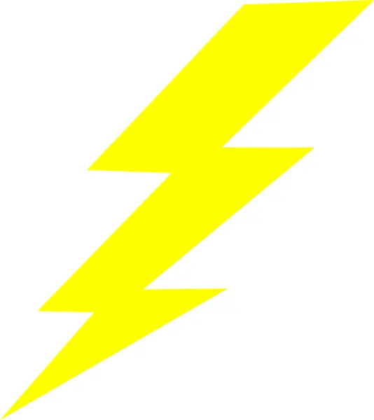 Yellow Lightning Bolt Symbol